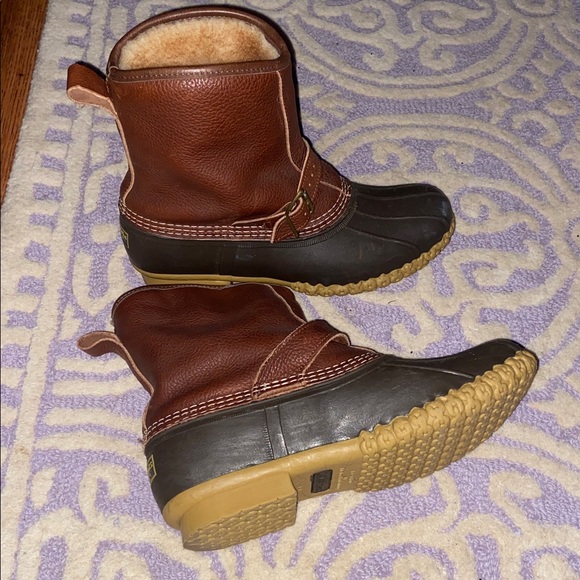 Ll bean Bean boots size 10 fur lined slip on Men’s - Picture 6 of 15